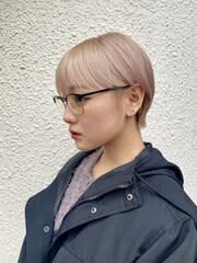 【丸毛】マッシュショート×ホワイトピンクベージュ - STYLE 茅ヶ崎 smart salon掲載