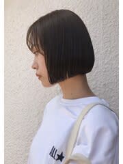 【零也】あごラインミニボブ黒髪グレーベージュ - STYLE 茅ヶ崎 smart salon掲載