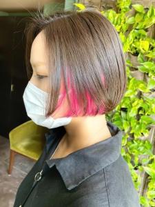 イメチェンインナーカラーピンクボブ20代30代40代 - Miss Grandee VILLAS掲載