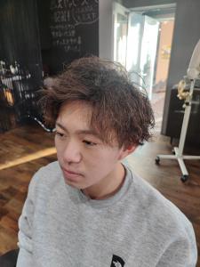 波ウェーブ　2ブロックショート - NAP hair &Nalow homme掲載