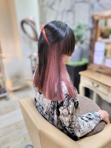 ロングウルフ×インナーカラー×ペールピンク★ - another sky掲載