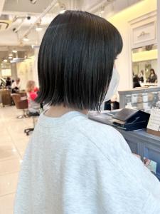 切りっぱなしアッシュグレーボブ【横浜】 - Neolive aim 横浜店掲載