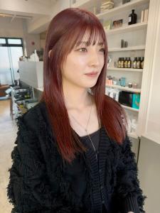 【pignon】艶髪　美髪　ストレート　暖色系カラー　ロング - 髪質改善 SEPT. 天神大名掲載