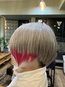 ダブルカラー　裾ピンク - ヘアサロン フォーカス掲載