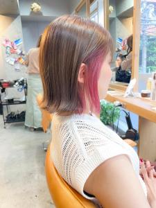外ハネボブ×インナーカラー 　恵比寿美容室 - hair&life egerie days掲載