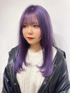 10代20代　透明感　ラベンダーカラー　顔周りレイヤー　 - Ai WilL掲載