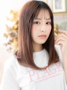 シースルーバング大人かわいいベージュピンク ヘルシースタイル - COVER HAIR bliss【カバーヘア ブリス】北浦和/北浦和西口店掲載