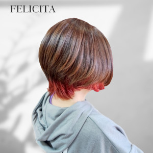 【FELICITA】前下がり×ウルフインナーカラー - FELICITA RicorsO掲載