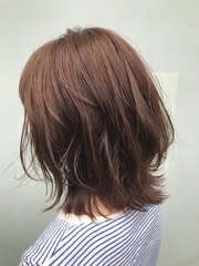 オレンジベージュ×レイヤーボブ - ЯH掲載