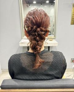 【代官山　美容室】結婚式ヘアセット　編みおろし - LAID BACK掲載