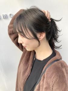 黒髪/グレーベージュ/レイヤーロング/前髪パーマ - ブリーチ&トリートメント&ショート HETTU 仙台駅前店掲載