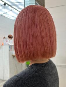 髪質改善艶さら暖色系カラーピーチピンクタッセルボブ - 【ヘアケア特化型サロン】newi 京橋【ネウィ】掲載