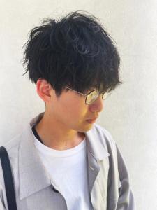 ツイストスパイラルパーマ　マッシュショート　アッシュカラー - Men's Salon bloc掲載