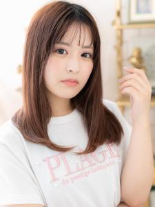 シースルーバング大人かわいいベージュピンク　シルキーベージュ - COVER HAIR & SPA bliss【カバーヘア アンド スパ ブリス】浦和/浦和西口店掲載
