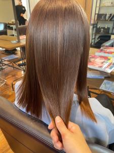 髪質改善ストレート　トリートメント　オレンジブラウン　ツヤ髪 - Glimpse 大濠店掲載
