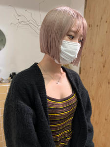 パツっとラインボブ_こなれミディ_ハイトーン_20代30代 - nelke掲載