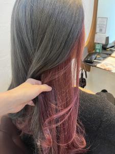 インナーカラーブルーシルバー×ピンク - 半個室型美容室 Sourire 箱崎店掲載