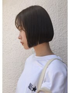【零也】あごラインミニボブ黒髪グレーベージュ - STYLE 茅ヶ崎 smart salon掲載