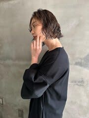 【rie】大人ボブ×抜け感パーマ×前髪パーマ×グレーベージュ - STYLE 茅ヶ崎 smart salon掲載