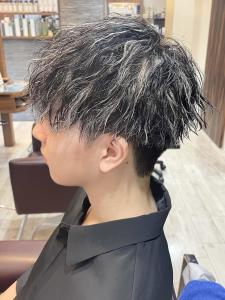 ツイストスパイラル・ホワイトメッシュ　仙台・メンズカラー - 「#NAVY」仙台長町店掲載