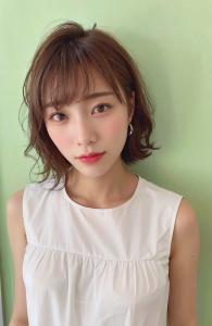 【銀座 有楽町】ベージュ レイヤー 前髪パーマ 外はねミディ - Shell Bear 銀座四丁目 髪質改善・トリートメント・ヘッドスパ 【シェルベアー】掲載