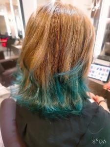 グラデーションカラーグリーン♪ - hair salon M.techo恵比寿掲載