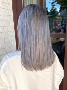 ホワイトラベンダー　シルバー　ニュアンスカラー　セミロング - Oggi 西新店掲載