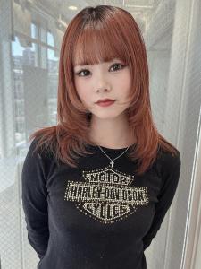 ロングウルフカット×オレンジカラー - NYNY 三宮駅前店掲載