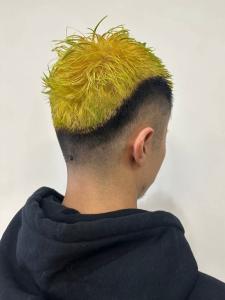 ソフトモヒカン　フェードスタイル　イエローカラー - MENS SALON RUGGED 大野城店掲載