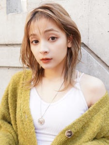 【La fith】ミルクティーベージュ×かき上げバング - La fith hair lino 三宮店掲載