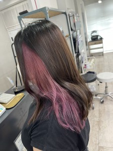 インナーピンクパープルロング所沢 - agir hair 所沢 【アジールヘア】 所沢プロペ通り店掲載