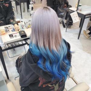 ホワイト×ペールブルー&ブルーグラデーション