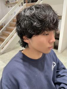 三軒茶屋_メンズ_ミディアム_メンズパーマ_スパイラル_黒髪 - HAIR & MAKE EARTH 三軒茶屋店掲載