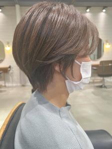 大人可愛い30代40代前下がりショートボブ丸みショート◎ - FURUSHO ASHIYA掲載