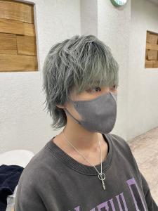 メンズシルバーアッシュウルフヘア所沢新所沢小手指 - agir hair 所沢 【アジールヘア】 所沢プロペ通り店掲載