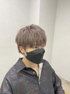 メンズマッシュミルクティーベージュ所沢新所沢 - agir hair 所沢 【アジールヘア】 所沢プロペ通り店掲載