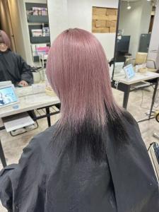 ピンクベージュオンブラック裾カラー所沢新所沢 - agir hair 所沢 【アジールヘア】 所沢プロペ通り店掲載