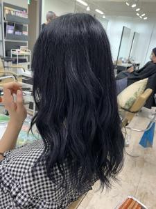 ブルーブラックツヤ感ロング韓国風所沢ひばりヶ丘 - agir hair 所沢 【アジールヘア】 所沢プロペ通り店掲載