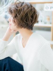 大人かわいい♪くせ毛風MIXショート小顔ミディ　アースカラー - mod's hair 越谷西口店【モッズヘア】掲載