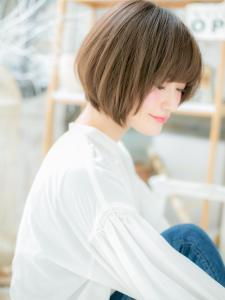 ナチュラルかわいい前下がり切りっぱなしボブ　アッシュオリーブ - mod's hair【モッズヘア】越谷/越谷西口店掲載