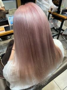 三軒茶屋_レディース_ストレート_ピンクベージュ_ハイトーン - HAIR & MAKE EARTH 三軒茶屋店掲載