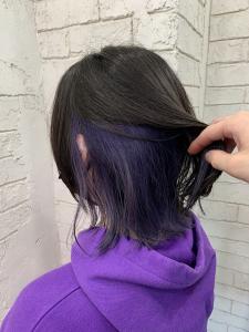 インナーブルーラベンダーロングレイヤー所沢新所沢 - agir hair 所沢 【アジールヘア】 所沢プロペ通り店掲載