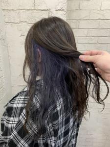 インナーネイビーブルーラベンダー所沢西所沢小手指 - agir hair 所沢 【アジールヘア】 所沢プロペ通り店掲載