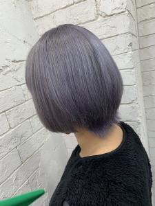 ラベンダーブルーシルバーショートボブ10代20代30代所沢 - agir hair 所沢 【アジールヘア】 所沢プロペ通り店掲載