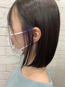 イヤリングネイビーブルーボブ10代20代30代所沢 - agir hair 所沢 【アジールヘア】 所沢プロペ通り店掲載
