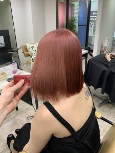 スカーレットレッドオレンジボブ10代20代30代所沢 - agir hair 所沢 【アジールヘア】 所沢プロペ通り店掲載
