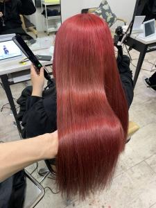 ビビットスカーレットオレンジツヤ感ロング所沢新所沢東久留米 - agir hair 所沢 【アジールヘア】 所沢プロペ通り店掲載