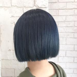 ネイビーブルーブルーブラックミニボブ10代20代30代所沢 - agir hair 所沢 【アジールヘア】 所沢プロペ通り店掲載