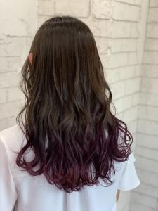 ピンクパープルグラデーションロング10代20代30代所沢 - agir hair 所沢 【アジールヘア】 所沢プロペ通り店掲載