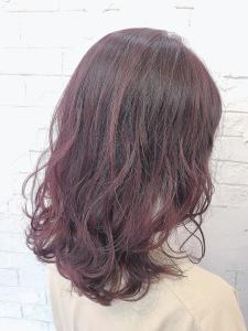 ピンクパープルラベンダーミディアムレイヤー所沢小手指 - agir hair 所沢 【アジールヘア】 所沢プロペ通り店掲載